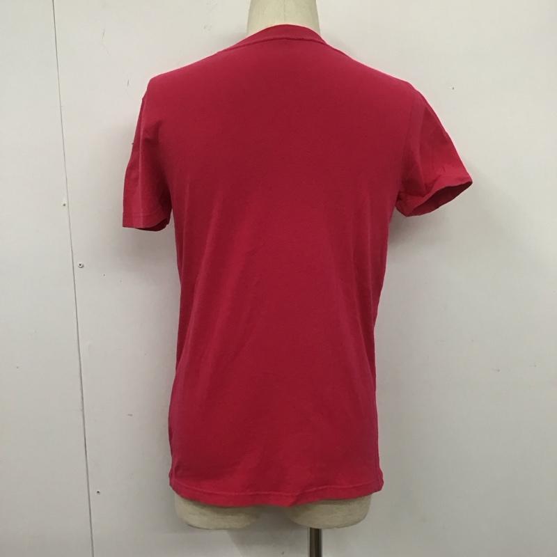 ホリスター Hollister Tシャツ 半袖 クルーネック プリント S ロゴ、文字 マゼンタ / マゼンタ /  メンズ USED 古着 中古 10106950