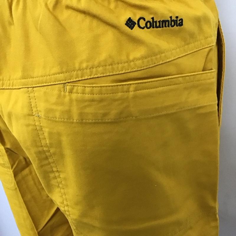 コロンビア Columbia パンツ ショートパンツ ショートパンツ ハーフパンツ カジュアルパンツ L ロゴ、文字 黄 / イエロー /  メンズ USED 古着 中古 10114569