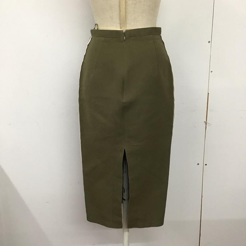 ヌメロ ウ゛ェントゥーノ N°21 スカート ひざ丈スカート 38 無地 カーキ / カーキ /  レディース USED 古着 中古 10124427