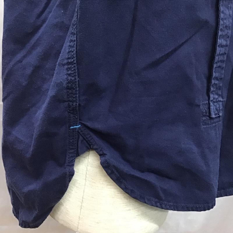 カブー KAVU シャツ、ブラウス 長袖 11864085 日本製 コットン L ロゴ、文字 紺 / ネイビー /  メンズ USED 古着 中古 10121167