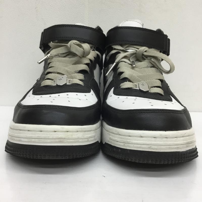 アベイシングエイプ A BATHING APE スニーカー スニーカー BAPE STA MID SAX M191010 28.0cm ロゴ、文字 白 / ホワイト / X 灰 / グレー / X 黒 / ブラック /  メンズ USED 古着 中古 10107080