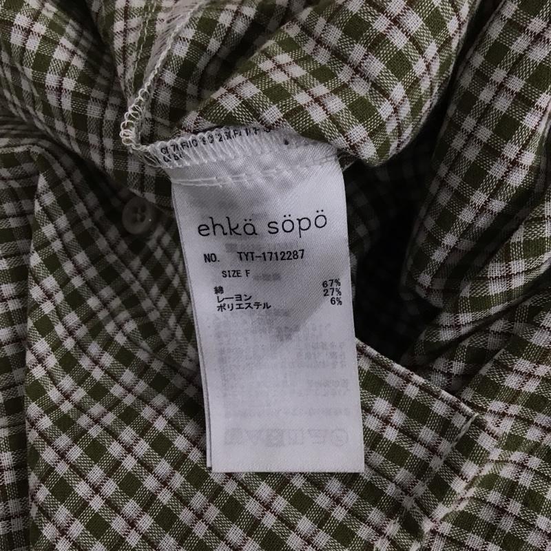 エヘカソポ ehka sopo シャツ、ブラウス 長袖 FREE チェック マルチカラー / マルチカラー /  レディース USED 古着 中古 10130879