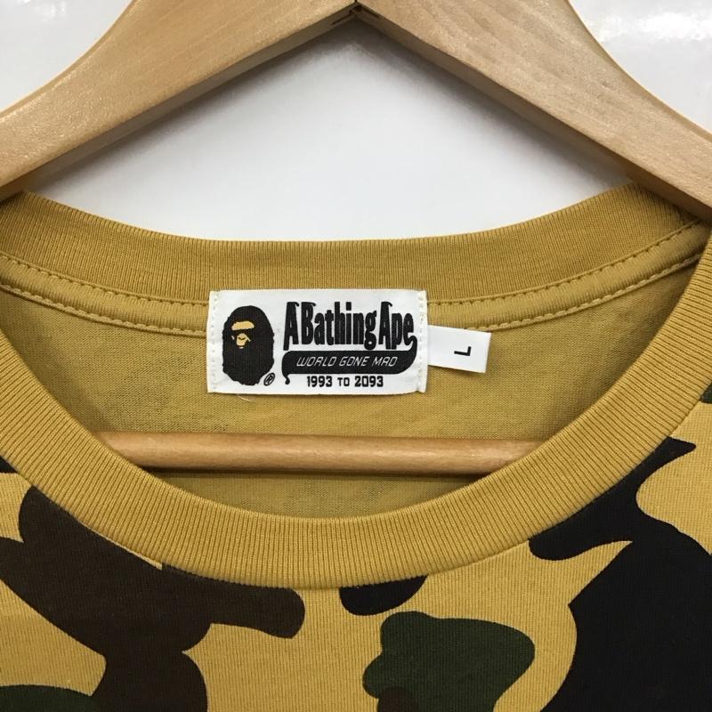 アベイシングエイプ A BATHING APE Tシャツ 半袖 半袖カットソー プリントTシャツ クルーネックカットソー L カモフラージュ柄・迷彩 マルチカラー / マルチカラー /  メンズ USED 古着 中古 10130967
