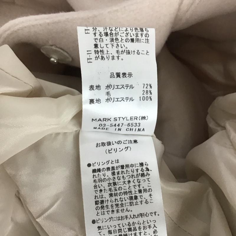 マーキュリーデュオ MERCURYDUO コート コート一般 001660002201 ティペット付ペプラムAラインコート FREE 無地 桃 / ピンク /  レディース USED 古着 中古 10140211