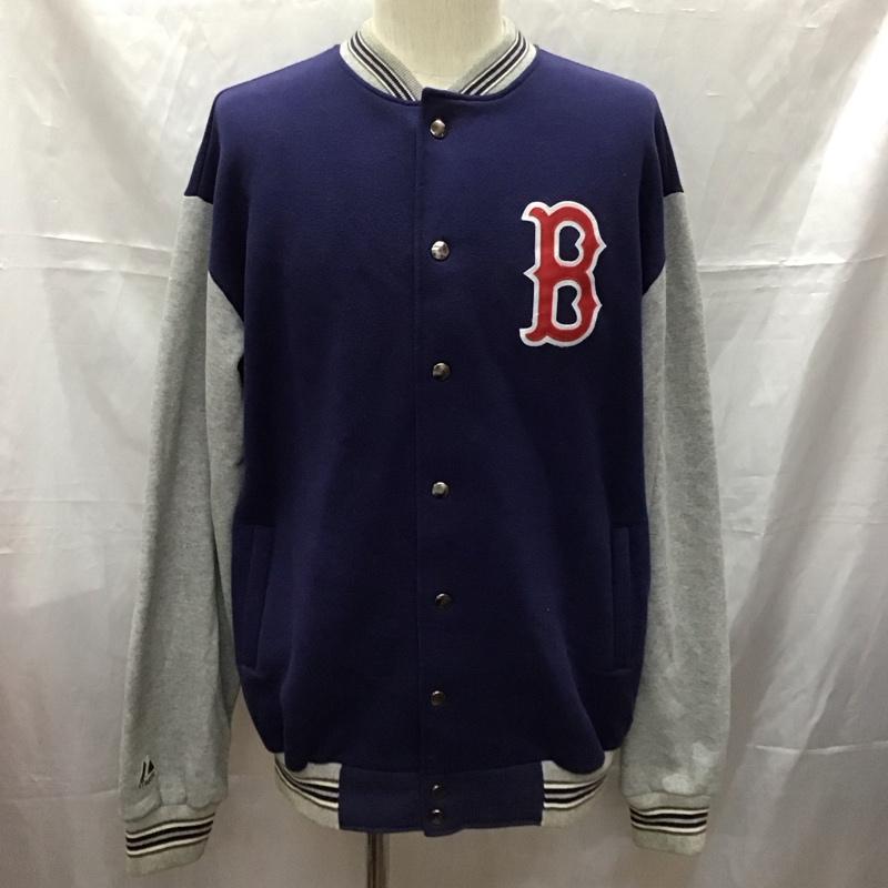 マジェスティック MAJESTIC ジャケット、上着 ジャケット、ブレザー ジャケット スタジャン カジュアルジャケット アウター 90s M ロゴ、文字 灰 / グレー / X 紺 / ネイビー /  メンズ USED 古着 中古 10110978