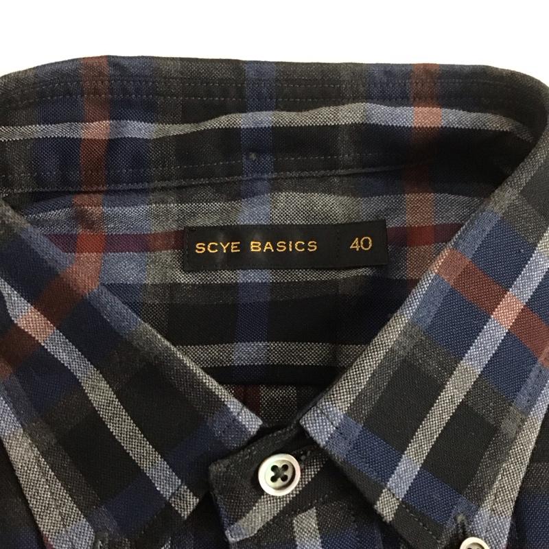 サイベーシックス SCYE BASICS シャツ、ブラウス 長袖 5114-33514 チェックオックス起毛BD長袖シャツ チェックシャツ ボタンダウンシャツ 40 チェック マルチカラー / マルチカラー /  メンズ USED 古着 中古 10111640