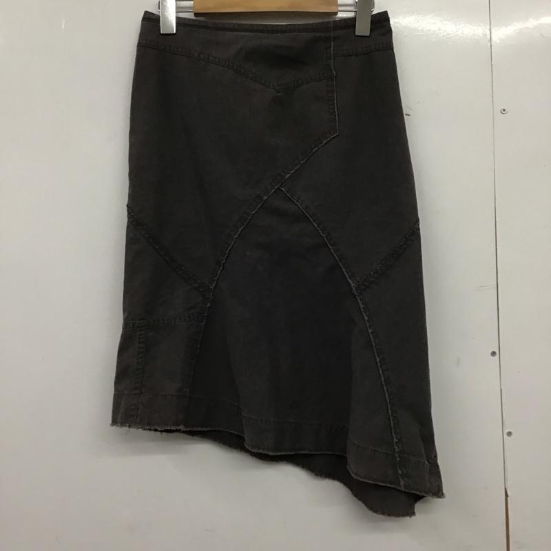 ディーゼル DIESEL スカート ミニスカート アシメ 26インチ 無地 チャコールグレー / チャコールグレー /  レディース USED 古着 中古 10148620