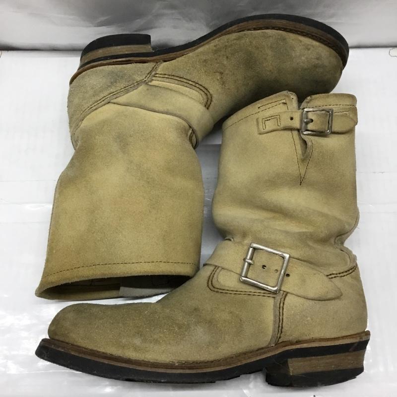 レッドウィング RED WING ブーツ エンジニアブーツ 8268 スエード 9D US：9 無地 ベージュ / ベージュ /  メンズ USED 古着 中古 10117602