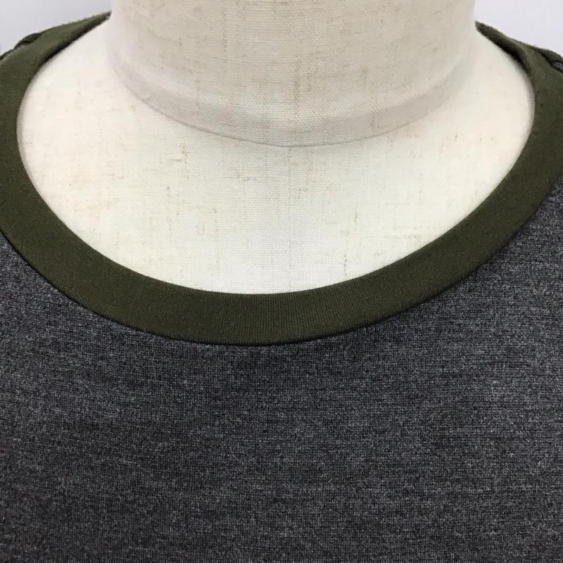 ブルーレーベル・クレストブリッジ BLUE LABEL CRESTBRIDGE カットソー 長袖 51p16-115-78 長袖Tシャツ クルーネックカットソー 長袖カットソー M 無地 灰 / グレー / X カーキ / カーキ /  メンズ USED 古着 中古 10114645