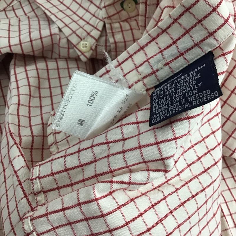 トミーヒルフィガー TOMMY HILFIGER シャツ、ブラウス 長袖 長袖シャツ チェックシャツ カラーシャツ ボタンダウンシャツ M チェック 白 / ホワイト / X 赤 / レッド /  メンズ USED 古着 中古 10148097