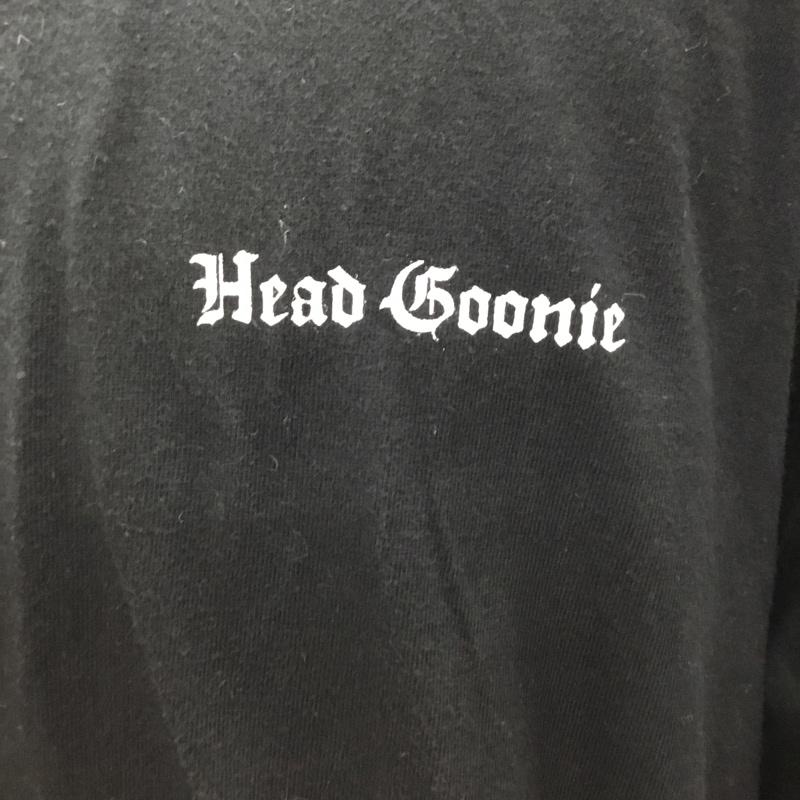 ヘッドグーニー HEADGOONIE Tシャツ 半袖 半袖カットソー プリントTシャツ クルーネックカットソー XXL プリント 黒 / ブラック /  メンズ USED 古着 中古 10117532