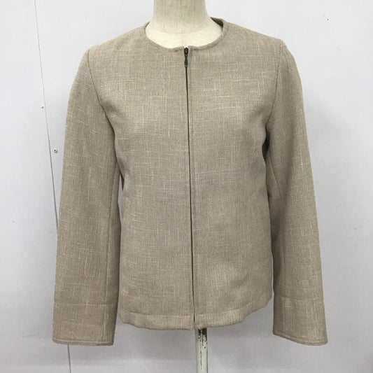 エディーバウアー Eddie Bauer ジャケット、上着 ジャケット、ブレザー ジップアップジャケット ノーカラージャケット アウター XS 無地 ベージュ / ベージュ /  レディース USED 古着 中古 10126905