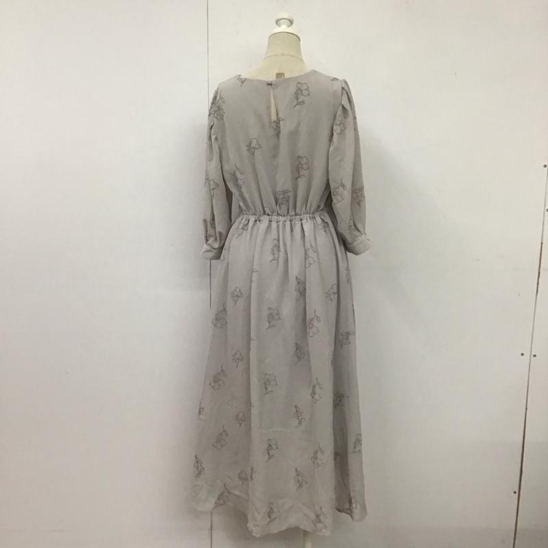 マジェスティックレゴン MAJESTIC LEGON ワンピース ロングスカート 1017069701 エンブロイダリーレディワンピース M 刺繍 灰 / グレー /  レディース USED 古着 中古 10108657