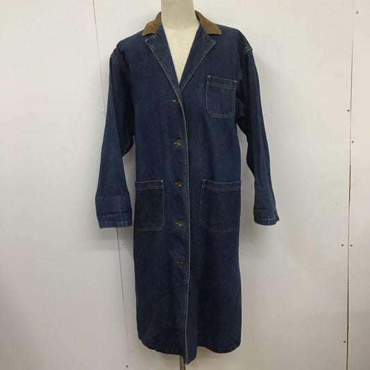 リー Lee コート コート一般 340-8299 ロングコート デニムコート USA製 M 無地 青 / ブルー /  メンズ USED 古着 中古 10107648