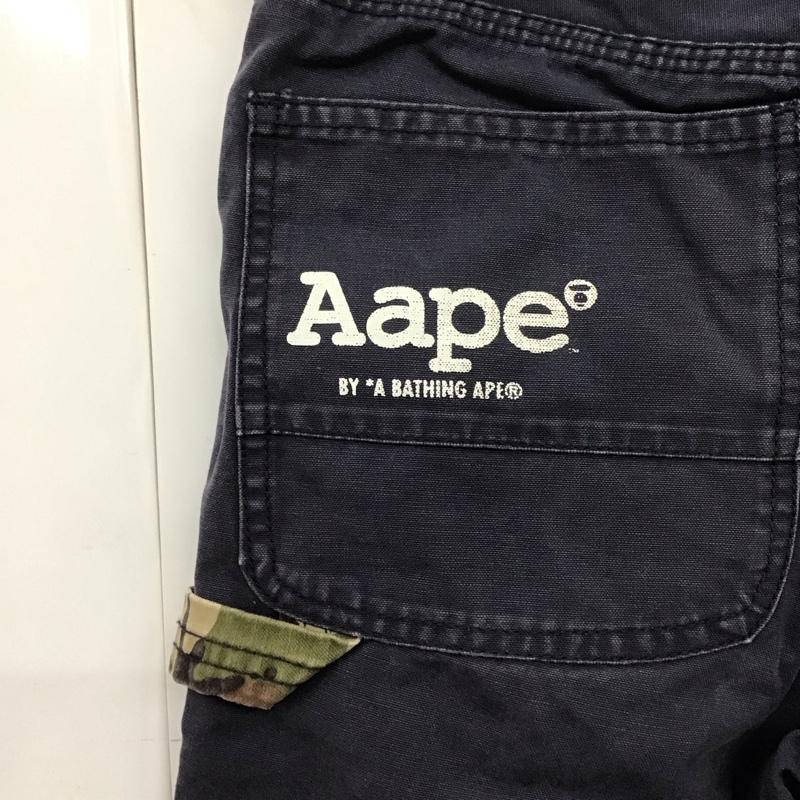 エーエイプバイアベイシングエイプ AAPE BY A BATHING APE パンツ ワークパンツ、ペインターパンツ ワイドパンツ カジュアルパンツ ワークパンツ カーゴパンツ S 無地 紺 / ネイビー /  メンズ USED 古着 中古 10129275