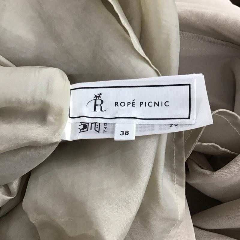 ロペピクニック ROPE  PICNIC ワンピース ロングスカート 半袖ロングワンピース シャツワンピース 38 無地 ベージュ / ベージュ /  レディース USED 古着 中古 10149693