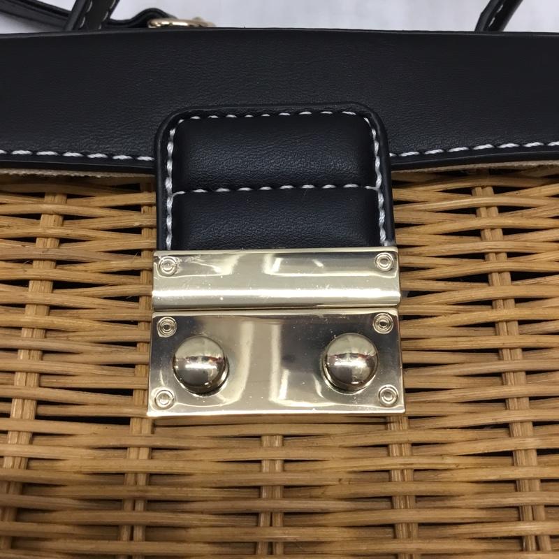 ザラ ZARA ハンドバッグ ハンドバッグ 6357 711 202 カゴ ショルダー 2WAY 無地 黒 / ブラック / X ベージュ / ベージュ /  レディース USED 古着 中古 10117638
