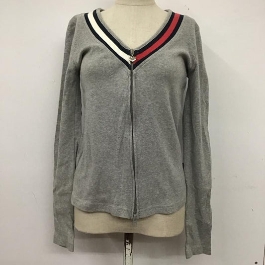トミーガール tommy girl カーディガン 長袖 22-4321705-220 Vネック スウェット XS ロゴ、文字 灰 / グレー /  レディース USED 古着 中古 10124978