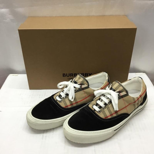 バーバリーロンドン Burberry London スニーカー スニーカー ローカット チェック 箱有 42 ロゴ、文字 黒 / ブラック / X 白 / ホワイト / X ベージュ / ベージュ / X 赤 / レッド /  メンズ USED 古着 中古 10106880
