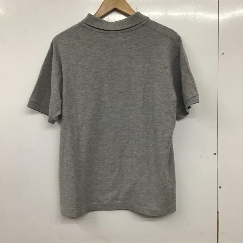 ビームス BEAMS ポロシャツ 半袖 半袖ポロシャツ カラーシャツ 半袖カットソー L ロゴ、文字 灰 / グレー /  メンズ USED 古着 中古 10138571