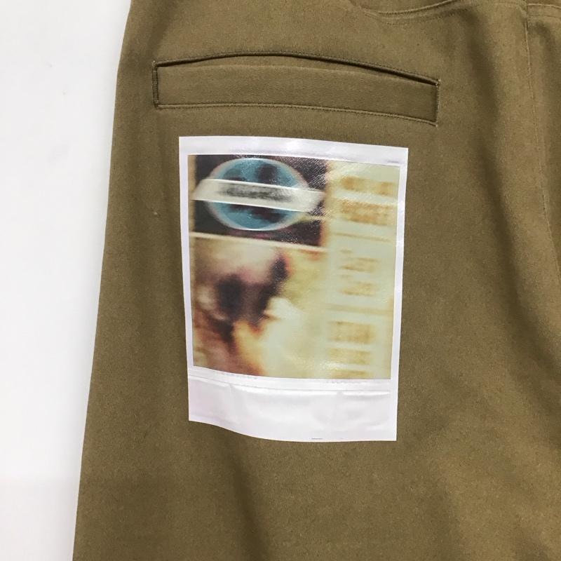 ユウキハシモト YUKI HASHIMOTO パンツ ワークパンツ、ペインターパンツ 222-01-0202 TWISTED WORK PANTS WITH POLAROID タグ付き 46 プリント ベージュ / ベージュ /  メンズ USED 古着 中古 10140203