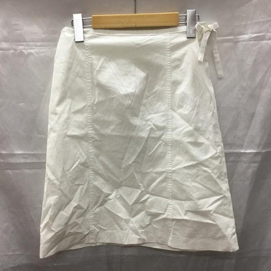 ラルフローレン RALPHLAUREN スカート ひざ丈スカート 7 無地 白 / ホワイト /  レディース USED 古着 中古 10110773