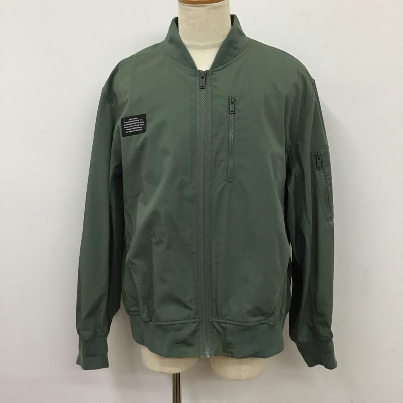 ジーユー GU ジャケット、上着 ジャンパー、ブルゾン 311-351030 リブブルゾン ジップアップジャケット アウター XXL 無地 カーキ / カーキ /  メンズ USED 古着 中古 10119140