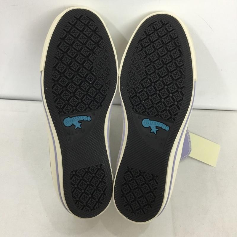 コンバース CONVERSE スニーカー スニーカー 5SC901 ALL STAR 100 HI earth music&ecology 別注 タグ付き 箱有 23.0cm ロゴ、文字 ベージュ / ベージュ / X 紫 / パープル /  レディース USED 古着 中古 10141907