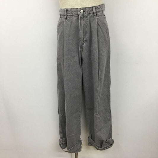 ザラ ZARA パンツ デニム、ジーンズ デニムパンツ ストレートパンツ ワイドパンツ カジュアルパンツ 36 無地 黒 / ブラック /  メンズ USED 古着 中古 10110080