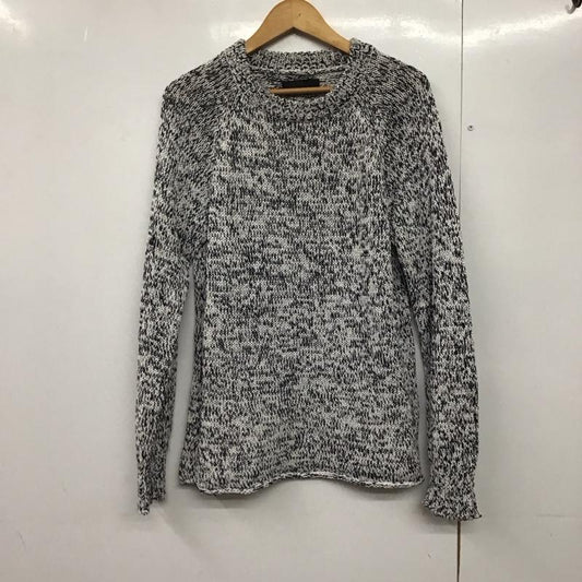ジュンハシモト junhashimoto ニット、セーター 長袖 1091610012 TAPEYARN 長袖ニット クルーネック 2 総柄 白 / ホワイト / X 紺 / ネイビー /  メンズ USED 古着 中古 10144609