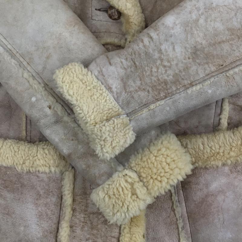 ショット Shott コート 毛皮、ファー ムートンランチコート　70 s 無地 ベージュ / ベージュ /  メンズ USED 古着 中古 10141438