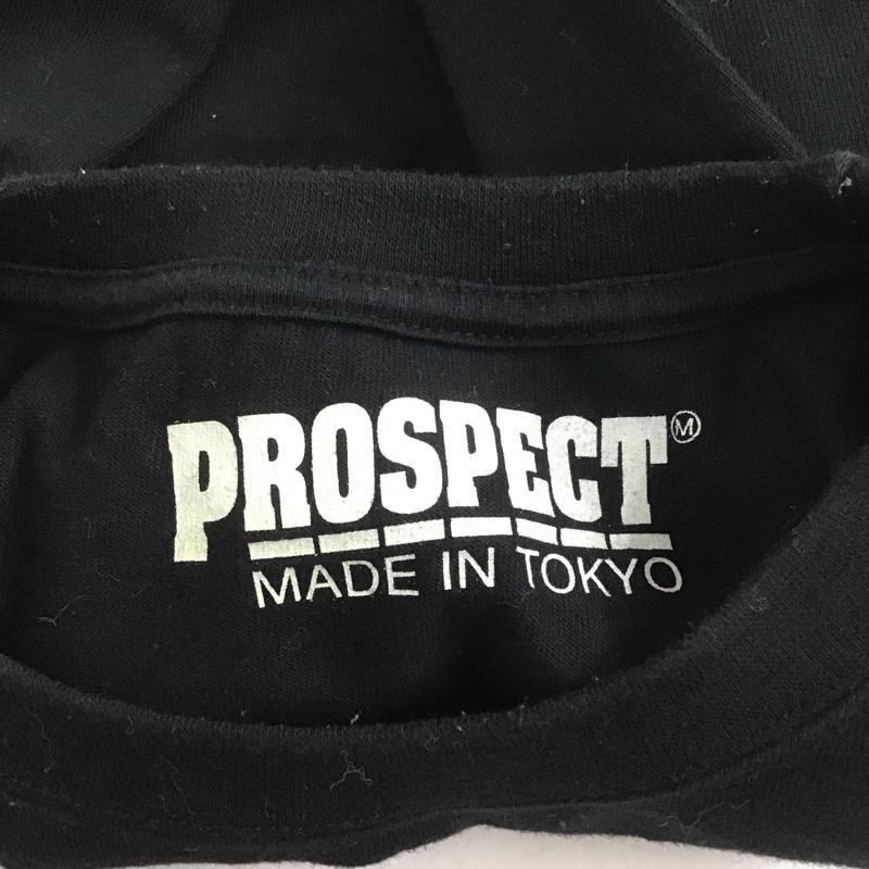 プロスペクト PROSPECT Tシャツ 半袖 半袖カットソー プリントTシャツ クルーネックカットソー M ロゴ、文字 黒 / ブラック /  メンズ USED 古着 中古 10126625