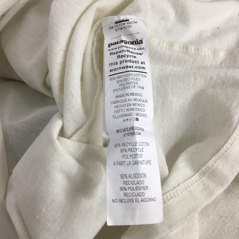 パタゴニア patagonia カットソー 長袖 長袖カットソー プリントカットソー クルーネック M ロゴ、文字 アイボリー / アイボリー /  メンズ USED 古着 中古 10148687