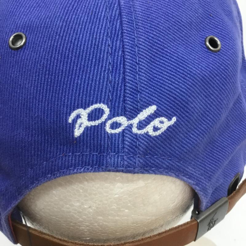 ポロラルフローレン POLO RALPH LAUREN 帽子 キャップ ロゴ コットン チノ ボール キャップ タグ付 ロゴ、文字 青 / ブルー /  メンズ USED 古着 中古 10108206
