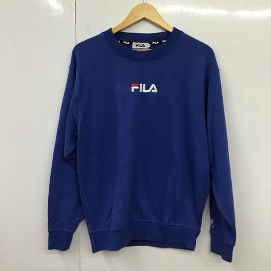 フィラ FILA トレーナー 長袖 FH7473 L 無地 青 / ブルー /  レディース USED 古着 中古 10120183