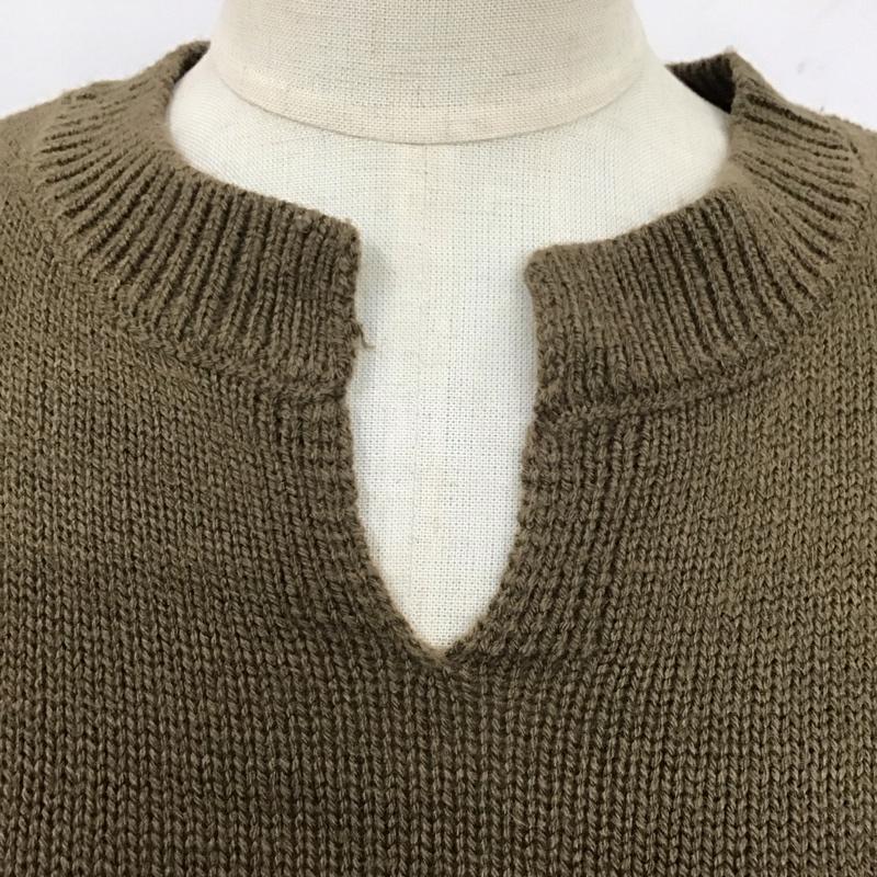 センスオブプレイスバイアーバンリサーチ SENSE OF PLACE by URBAN RESEARCH ワンピース ロングスカート aa97-26a101 キーネックニットワンピース FREE 無地 茶 / ブラウン /  レディース USED 古着 中古 10120271