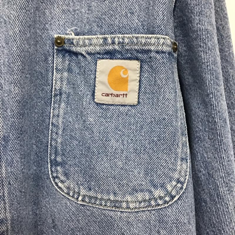 カーハート Carhartt ジャケット、上着 ジャケット、ブレザー デニムジャケット Gジャン アウター カジュアルジャケット ロゴ、文字 インディゴ / インディゴ /  メンズ USED 古着 中古 10137088