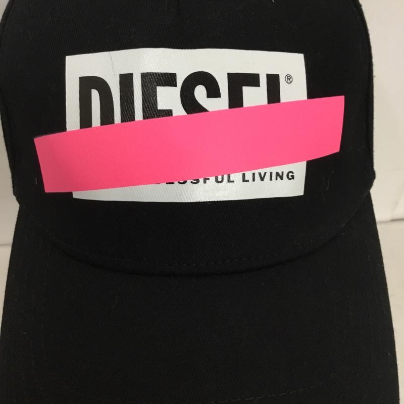 ディーゼル DIESEL 帽子 キャップ スナップバック ロゴ、文字 黒 / ブラック /  レディース USED 古着 中古 10125219