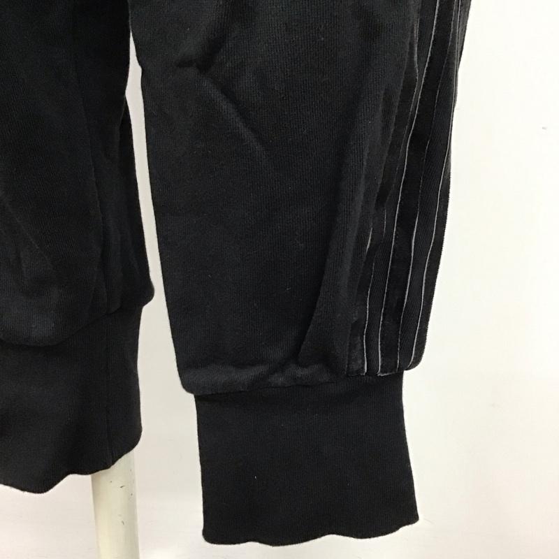 アディダスオリジナルス adidas originals パンツ ワークパンツ、ペインターパンツ H18036 CuffedPantsWithVelvetStripes ジャージ M 無地 黒 / ブラック /  レディース USED 古着 中古 10117333