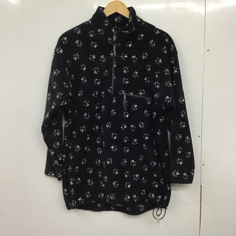 ジャック・ウルフスキン Jack Wolfskin ジャケット、上着 ジャケット、ブレザー フリースジャケット プルオーバーパーカー 古着 ジップアップカラーネック M プリント 紺 / ネイビー /  メンズ USED 古着 中古 10140319