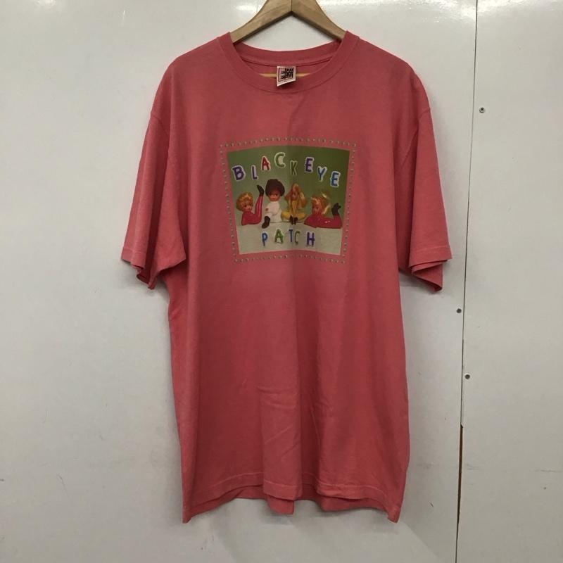 ブラックアイパッチ BlackEyePatch Tシャツ 半袖 XL プリント 桃 / ピンク /  メンズ USED 古着 中古 10130052
