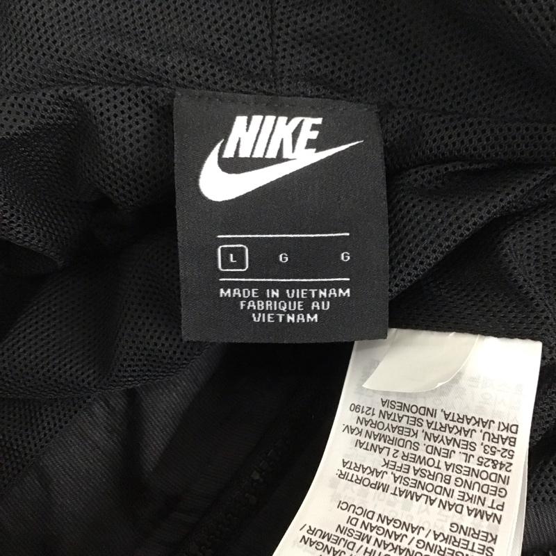 ナイキ NIKE ジャケット、上着 ジャンパー、ブルゾン BY2834-010 ウインドジャケット L ロゴ、文字 X プリント 黒 / ブラック /  レディース USED 古着 中古 10128223