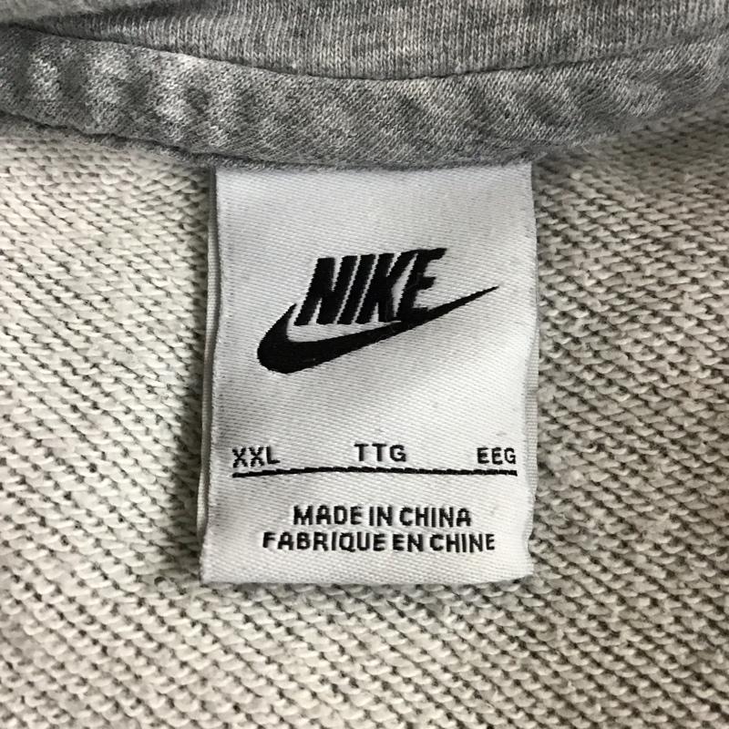 ナイキ NIKE パーカー 長袖 bv2649-063 スウェットパーカー 長袖スウェット スポーツウェア XXL ロゴ、文字 灰 / グレー /  メンズ USED 古着 中古 10115129