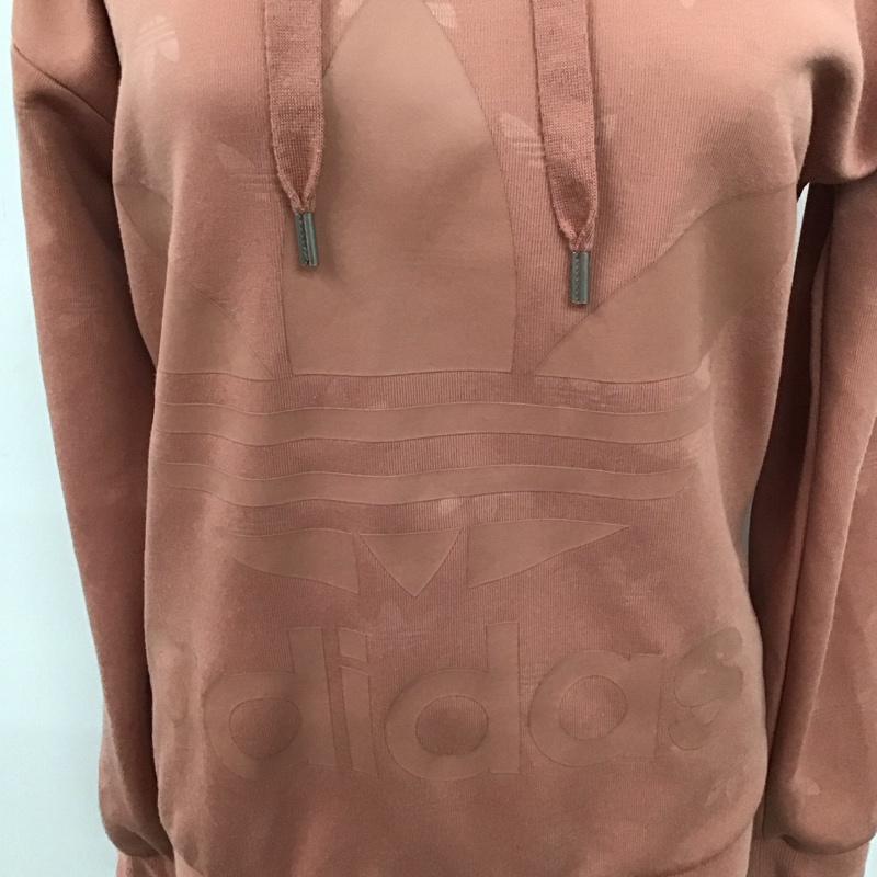 アディダス adidas パーカー 長袖 CD6931 M ロゴ、文字 X プリント 桃 / ピンク /  レディース USED 古着 中古 10124820