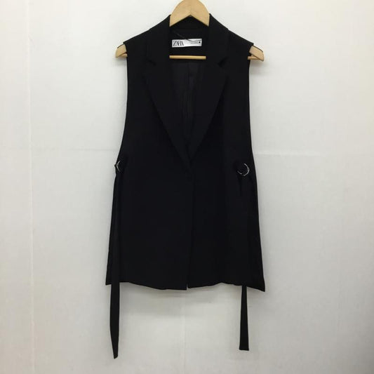 ザラ ZARA ベスト ベスト XS 無地 黒 / ブラック /  レディース USED 古着 中古 10143560