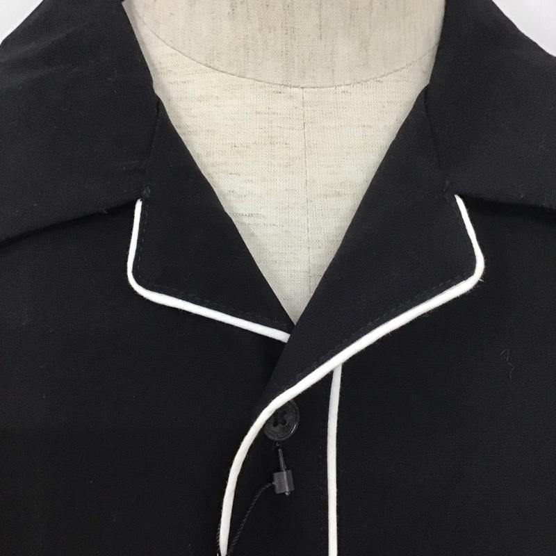 ジーユー GU シャツ、ブラウス 半袖 半袖シャツ 無地シャツ ポケットシャツ L ロゴ、文字 黒 / ブラック /  メンズ USED 古着 中古 10127086