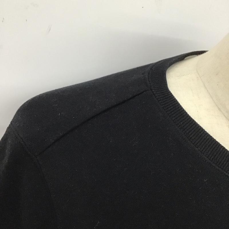 ディッキーズ Dickies トレーナー 長袖 長袖トレーナー スウェット クルーネック リブスウェットカットソー XL ロゴ、文字 黒 / ブラック /  メンズ USED 古着 中古 10124512