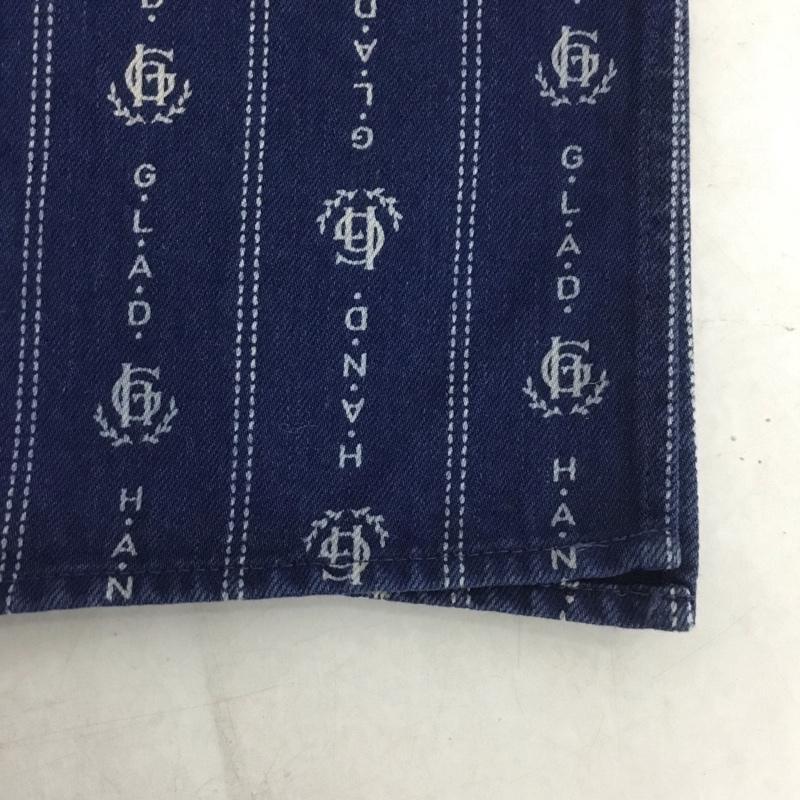 バイ グラッドハンド BY GLADHAND ストール ストール一般 デニム マフラー 総柄 ロゴ、文字 インディゴ / インディゴ /  メンズ USED 古着 中古 10140433