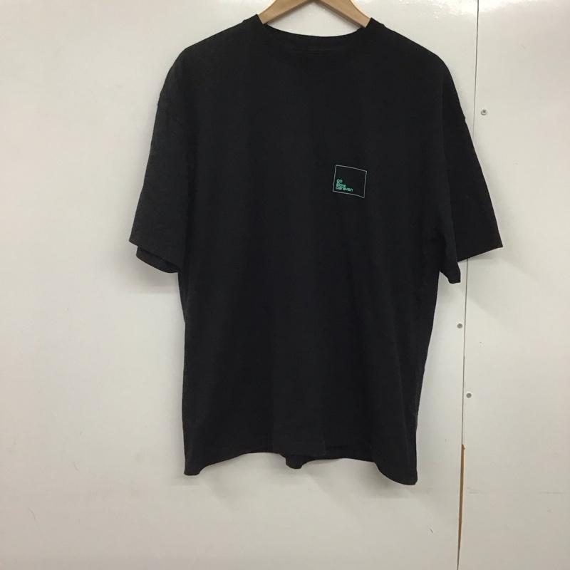 ゴースローキャラバン go slow caravan Tシャツ 半袖 半袖カットソー プリントTシャツ クルーネックカットソー 3 プリント 黒 / ブラック /  メンズ USED 古着 中古 10141011