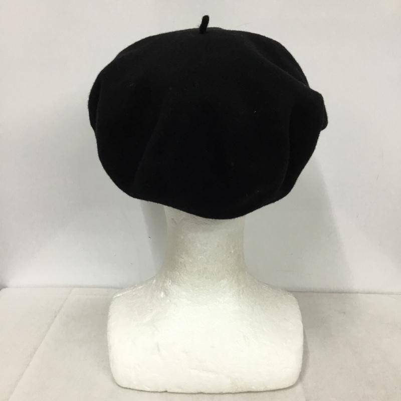 ヘリテイジ HERITAGE 帽子 ベレー帽 フランス製 LAULHERE CAMPAN ウール ワンポイント 黒 / ブラック /  メンズ USED 古着 中古 10143659